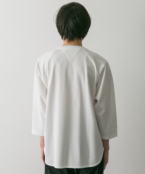 URBAN RESEARCH DOORS(アーバンリサーチドアーズ)/『イージーケア』ポンチ8分袖フットボールTシャツ/img28