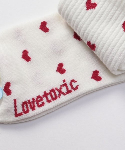 Lovetoxic(ラブトキシック)/ハート柄クルーソックス/img01