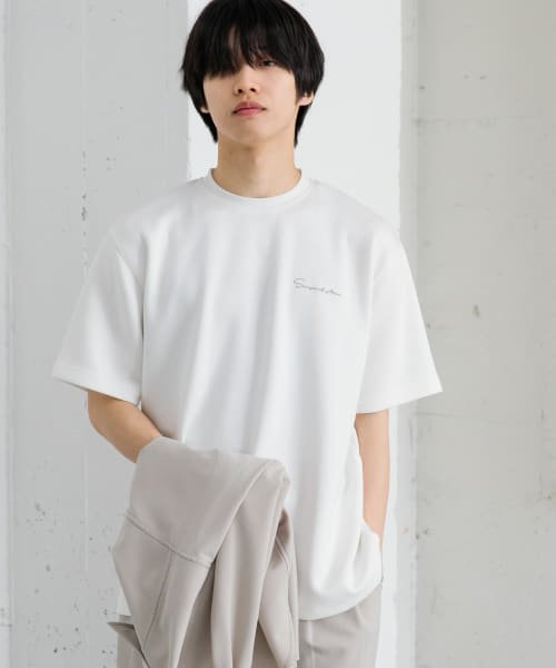 SENSE OF PLACE by URBAN RESEARCH(センスオブプレイス バイ アーバンリサーチ)/『ユニセックス』シシュウダンボールポンチTシャツ(5分袖)/img30