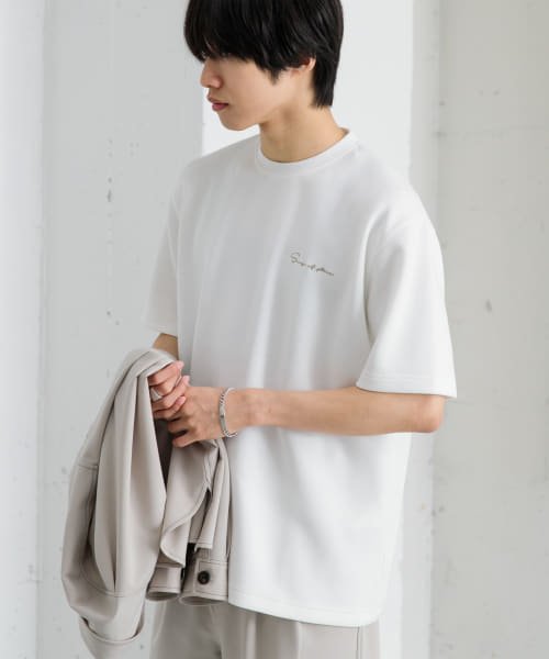 SENSE OF PLACE by URBAN RESEARCH(センスオブプレイス バイ アーバンリサーチ)/『ユニセックス』シシュウダンボールポンチTシャツ(5分袖)/img32