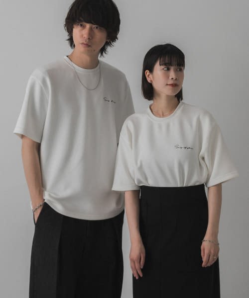 SENSE OF PLACE by URBAN RESEARCH(センスオブプレイス バイ アーバンリサーチ)/『ユニセックス』シシュウダンボールポンチTシャツ(5分袖)/img37