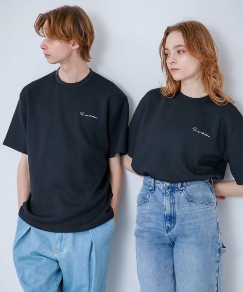 SENSE OF PLACE by URBAN RESEARCH(センスオブプレイス バイ アーバンリサーチ)/『ユニセックス』シシュウダンボールポンチTシャツ(5分袖)/img68