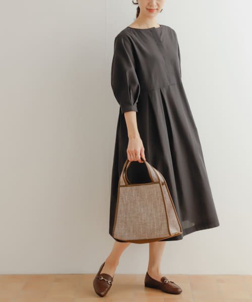 『UR TECH Smart Linen Touch』タックスリーブ切替ワンピース 人気・おすすめ｜使いやすい・旅行におすすめ 品質保証 全国発送