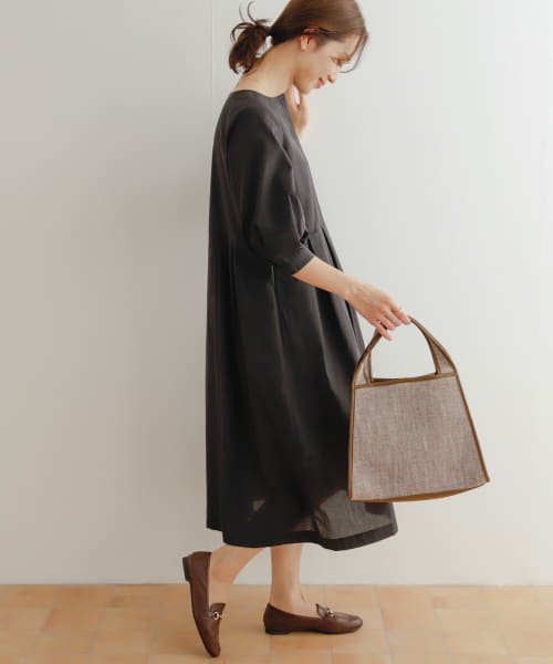 『UR TECH Smart Linen Touch』タックスリーブ切替ワンピース 人気・おすすめ｜使いやすい・旅行におすすめ 品質保証 全国発送