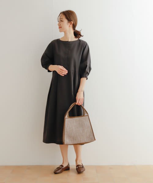 『UR TECH Smart Linen Touch』タックスリーブ切替ワンピース 人気・おすすめ｜使いやすい・旅行におすすめ 品質保証 全国発送