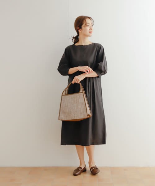 『UR TECH Smart Linen Touch』タックスリーブ切替ワンピース 人気・おすすめ｜使いやすい・旅行におすすめ 品質保証 全国発送