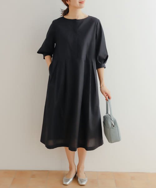 『UR TECH Smart Linen Touch』タックスリーブ切替ワンピース 人気・おすすめ｜使いやすい・旅行におすすめ 品質保証 全国発送