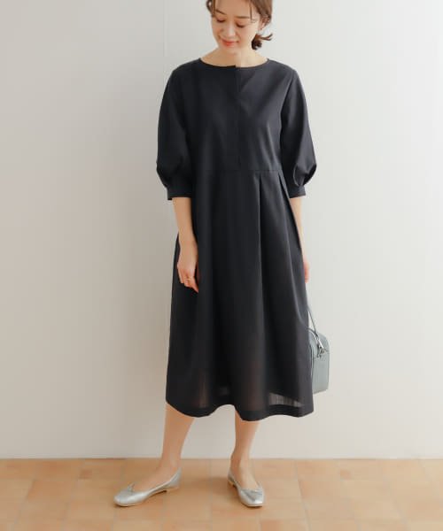 『UR TECH Smart Linen Touch』タックスリーブ切替ワンピース 人気・おすすめ｜使いやすい・旅行におすすめ 品質保証 全国発送