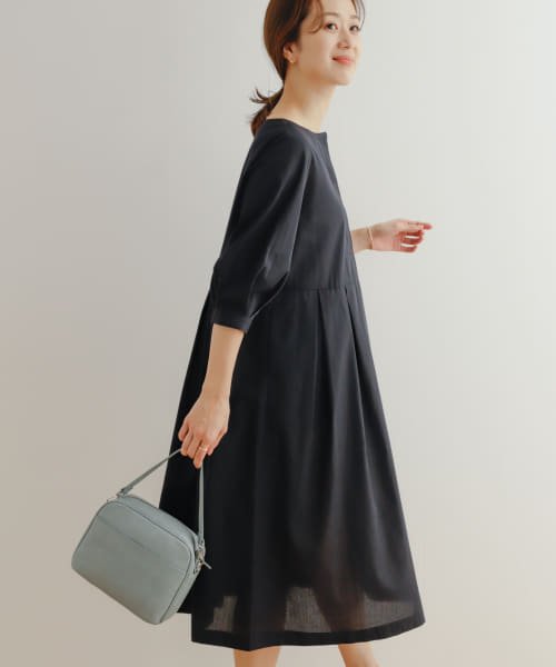 『UR TECH Smart Linen Touch』タックスリーブ切替ワンピース 人気・おすすめ｜使いやすい・旅行におすすめ 品質保証 全国発送