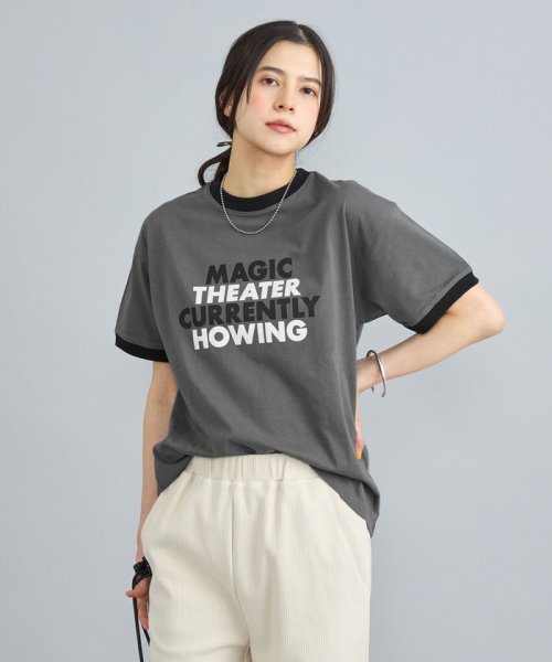 coen(coen)/ロゴプリントリンガーTシャツ/img18