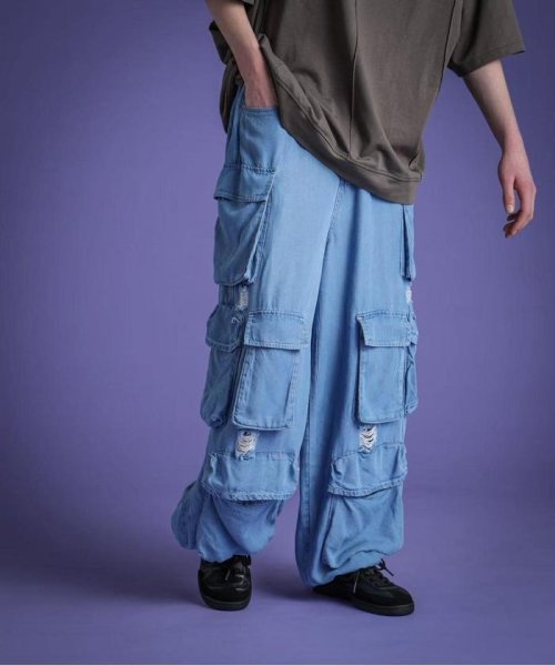 LHP(エルエイチピー)/DankeSchon/PREMIUM RELUX DENIM ICEWASH CARGOPANTS/img02