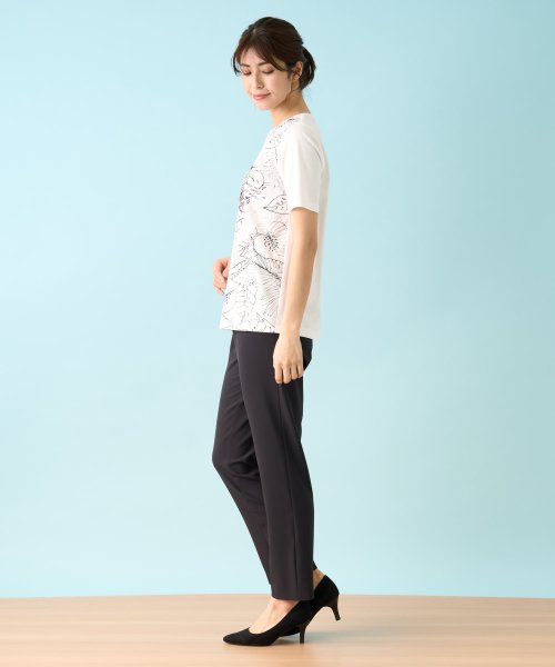 Leilian PLUS HOUSE(レリアンプラスハウス)/リーフ柄Tシャツ【ROCHAS Premiere】/img11