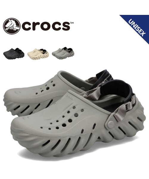 crocs(クロックス)/ クロックス crocs サンダル クロッグサンダル エコー メンズ レディース ECHO CLOG ブラック アイボリー グレー 黒 207937/img01