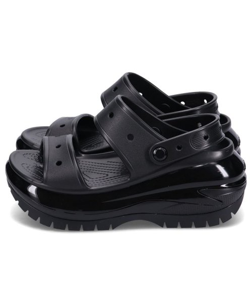 crocs(クロックス)/クロックス crocs サンダル ストラップサンダル メガ クラッシュ レディース 厚底 MEGA CRUSH SANDAL ブラック 黒 207989/img03