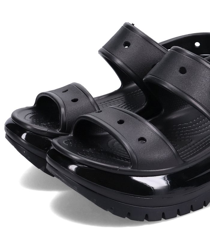 クロックス crocs サンダル ストラップサンダル メガ クラッシュ レディース 厚底 MEGA CRUSH SANDAL ブラック 黒 207989