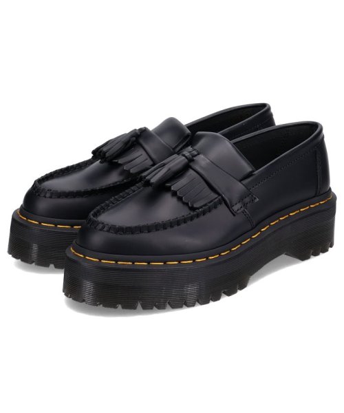 ドクターマーチン Dr.Martens タッセルローファー エイドリアン クアッド レディース 厚底 ADRIAN QUAD TASSEL LOAFER ブラッ QUAD Martens ADRIAN ドクターマーチン Dr TASSEL LOAFER