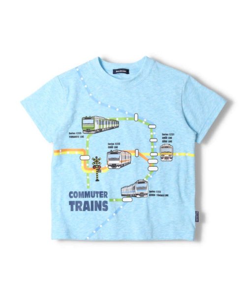 moujonjon(ムージョンジョン)/【子供服】 moujonjon (ムージョンジョン) 日本製在来線電車路線図半袖Tシャツ 90cm～130cm F32811/img02