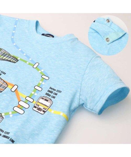moujonjon(ムージョンジョン)/【子供服】 moujonjon (ムージョンジョン) 日本製在来線電車路線図半袖Tシャツ 90cm～130cm F32811/img04