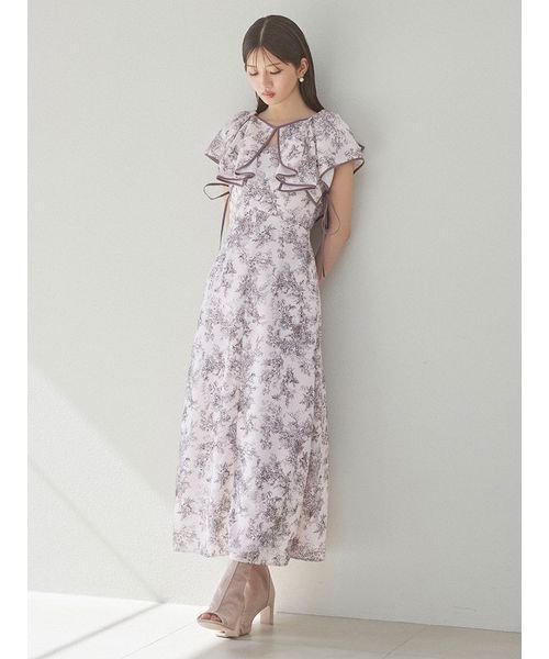 【WEB限定サイズあり】ラッフルボレロパイピングワンピース 予めご了承ください