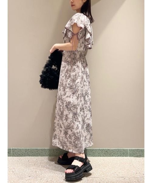 【WEB限定サイズあり】ラッフルボレロパイピングワンピース 予めご了承ください