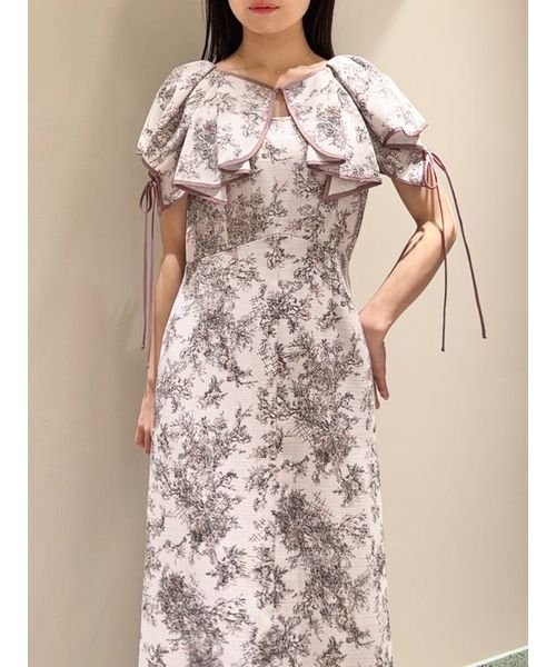 【WEB限定サイズあり】ラッフルボレロパイピングワンピース 予めご了承ください