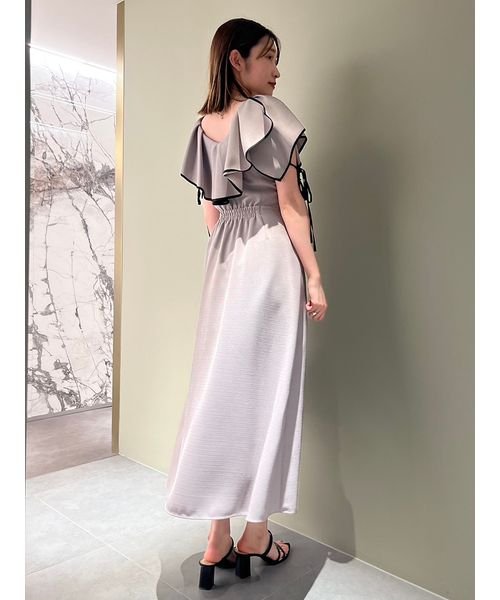 【WEB限定サイズあり】ラッフルボレロパイピングワンピース 予めご了承ください