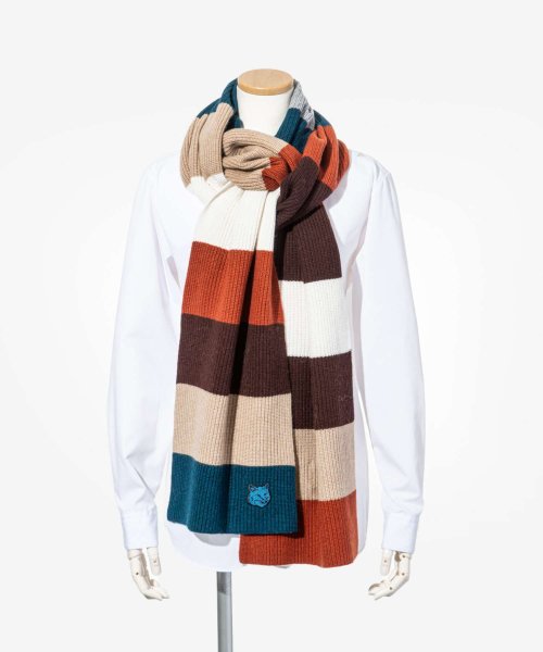 MAISON KITSUNE(メゾンキツネ)/メゾンキツネ MAISON KITSUNE LW06207KT1093 スカーフ PREPPY STRIPED SCARF メンズ マフラー ウール プレゼント/img01