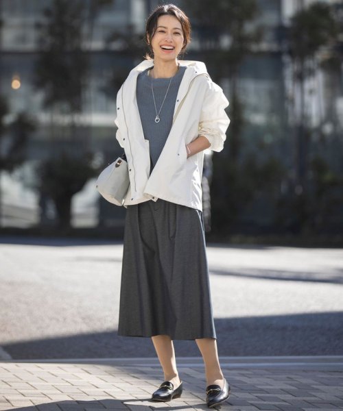 【洗える・撥水】マイクロタフタ フーデッド ショート コート  G1900290816(14414円)