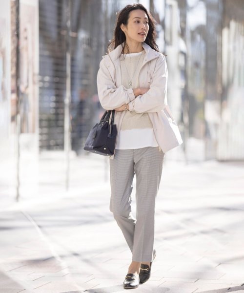 【洗える・撥水】マイクロタフタ フーデッド ショート コート  G1900290816(14414円)