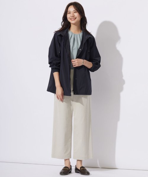 【洗える・撥水】マイクロタフタ フーデッド ショート コート  G1900290816(14414円)