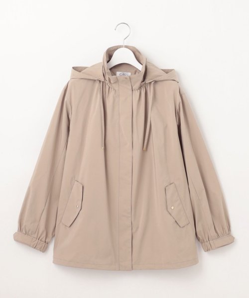【洗える・撥水】マイクロタフタ フーデッド ショート コート  G1900290816(14414円)