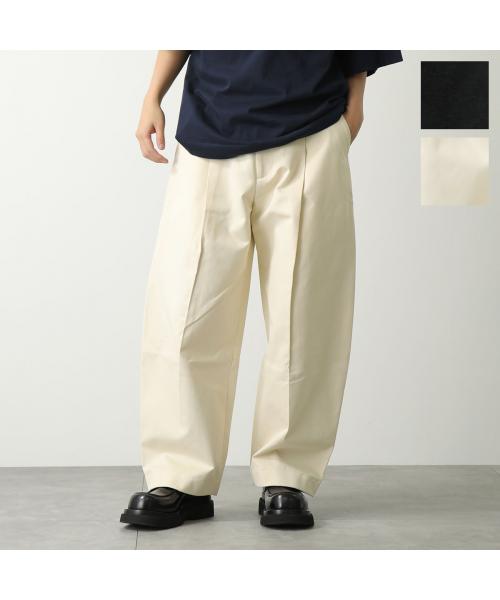 STUDIO NICHOLSONピーチドコットンツイルワイドチノパンツ サイズ