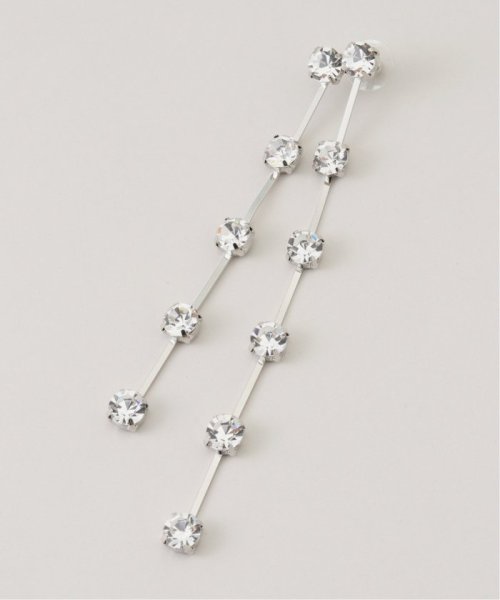 【Kenneth Jay Lane/ケネス ジェイ レーン】2row drop pierced earri：ピアス ジェイ Kenneth Jay Lane/ケネス レーン