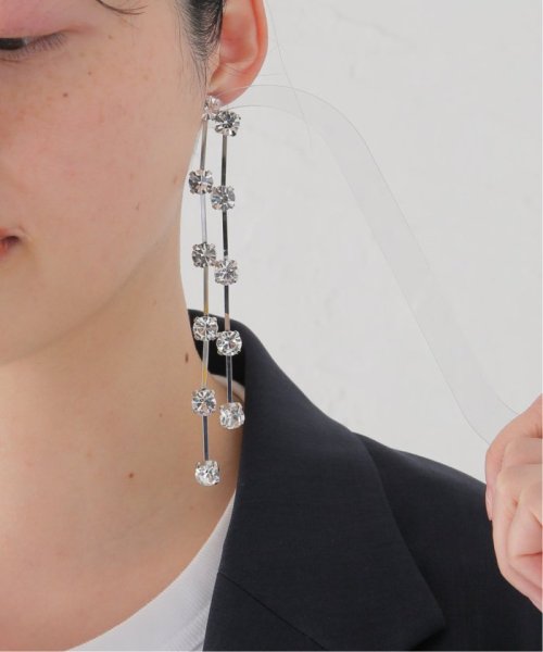 【Kenneth Jay Lane/ケネス ジェイ レーン】2row drop pierced earri：ピアス ジェイ Kenneth Jay Lane/ケネス レーン