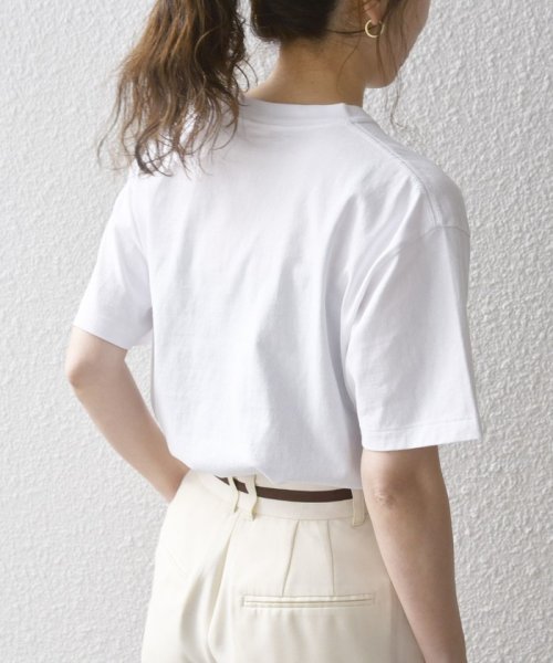 SHIPS any WOMEN(シップス　エニィ　ウィメン)/【SHIPS any別注】Collegiate Pacific:〈洗濯機可能〉V ガゼット プリント Tシャツ 24SS/img04