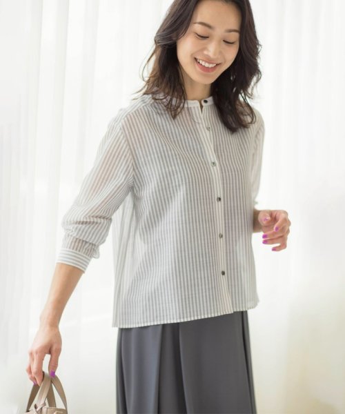 J.PRESS LADIES（LARGE SIZE）(J．プレス　レディス（大きいサイズ）)/シアーピンストライプ カットソー/img01