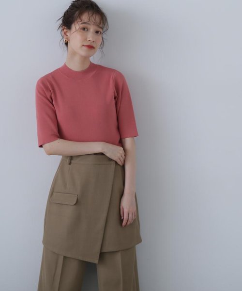 N Natural Beauty Basic(エヌナチュラルビューティベーシック)/総針ボトルネック5分袖ニット 24SS/img47