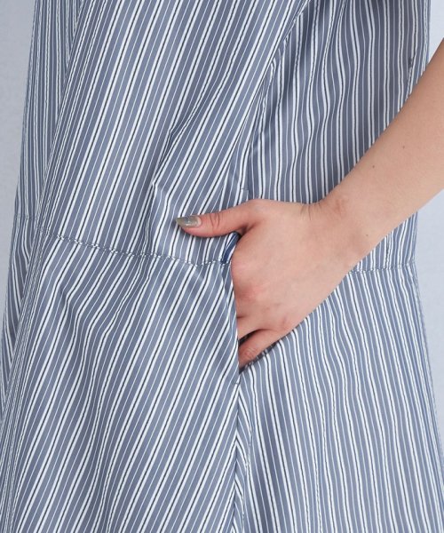 ［size SHORT/TALLあり］ドビー ストライプ コンシャス ワンピース －マシンウォッシャブル－ －マシンウォッシャブル－ ワンピース ［size コンシャス ストライプ SHORT/TALLあり］ドビー L1222644536(9295円)