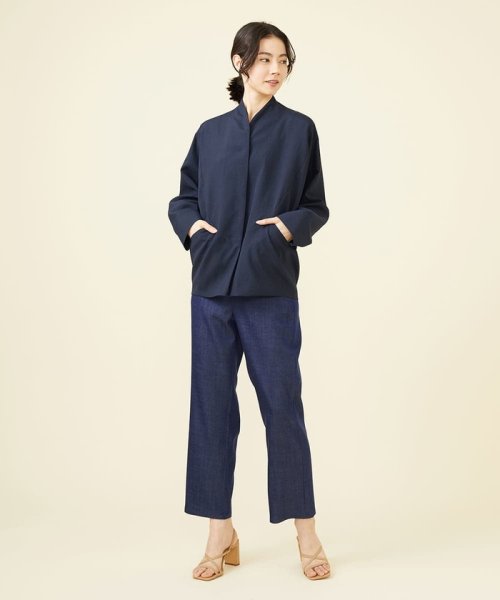 テンセルデニムストレートパンツ