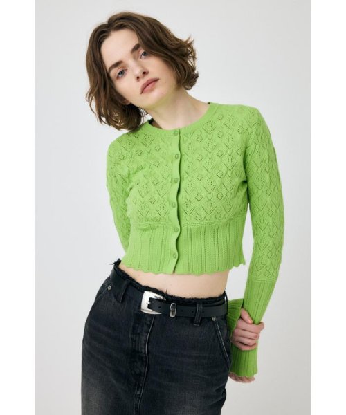 moussy(マウジー)/CROCHET KNIT CROPPED カーディガン/img07