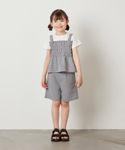 a.v.v(KID'S)(アー・ヴェ・ヴェキッズ)/[100－130]【セットアップ対応】シャーリングキャミドッキングトップス/img10