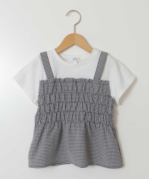 a.v.v(KID'S)(アー・ヴェ・ヴェキッズ)/[100－130]【セットアップ対応】シャーリングキャミドッキングトップス/img35