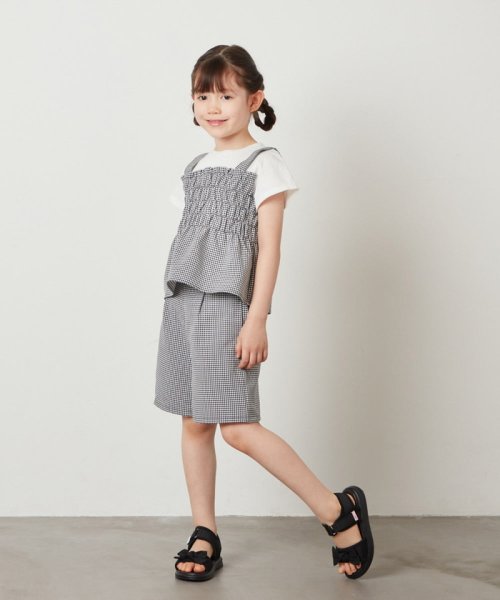 a.v.v(KID'S)(アー・ヴェ・ヴェキッズ)/[160]【セットアップ対応】シャーリングキャミドッキングトップス/img32