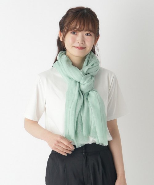 ストライプ透かしストール(506001772) | ローラアシュレイ( LAURA  