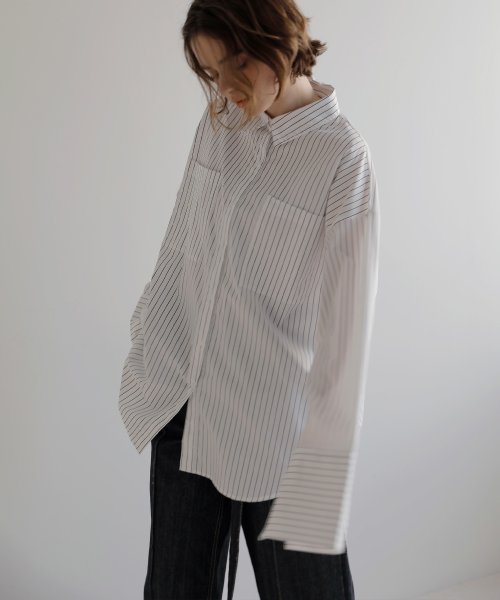 MIELI INVARIANT(ミエリ インヴァリアント)/Stripe Wide Shirt/img01