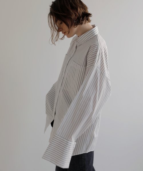 MIELI INVARIANT(ミエリ インヴァリアント)/Stripe Wide Shirt/img02