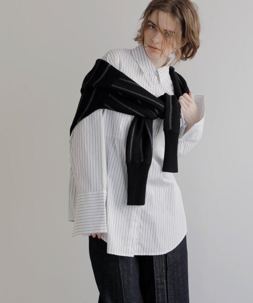 MIELI INVARIANT(ミエリ インヴァリアント)/Stripe Wide Shirt/img03