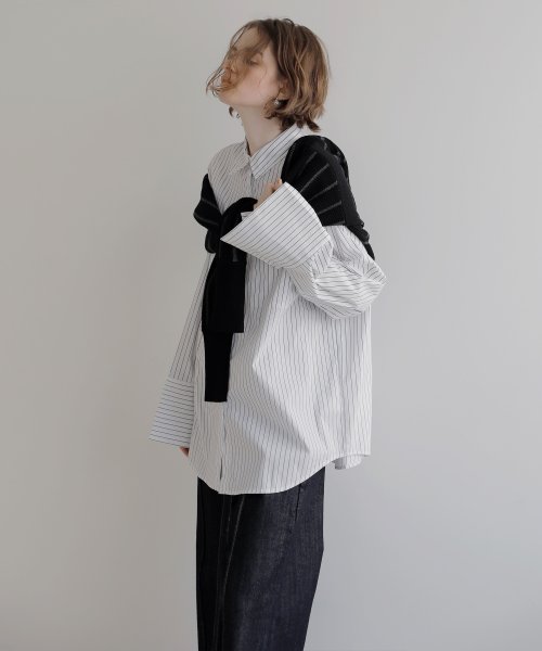 MIELI INVARIANT(ミエリ インヴァリアント)/Stripe Wide Shirt/img04