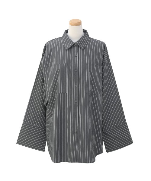 MIELI INVARIANT(ミエリ インヴァリアント)/Stripe Wide Shirt/img17