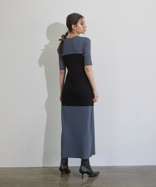 MIELI INVARIANT(ミエリ インヴァリアント)/Bicolor Bustier Knit Dress/img04